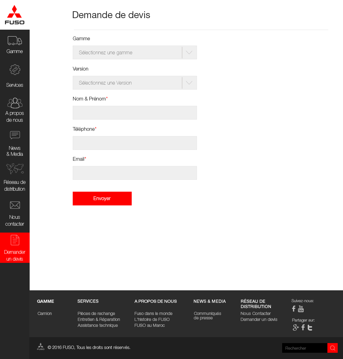 fuso Demande de devis